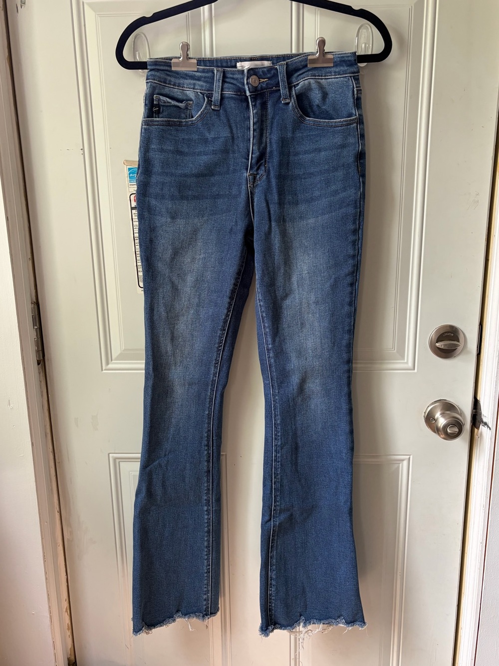 KanCan Essentials High-Rise Raw Hem Flare Jeans 👖